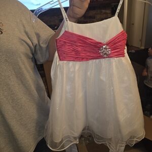 Tip Top Kids Pink and White Formal Dress